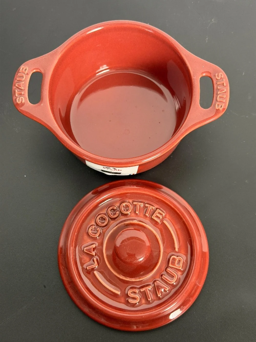 Staub Mini Ceramic La Cocotte Dark Red 0.2L/0.25Qt 10cm/4.0